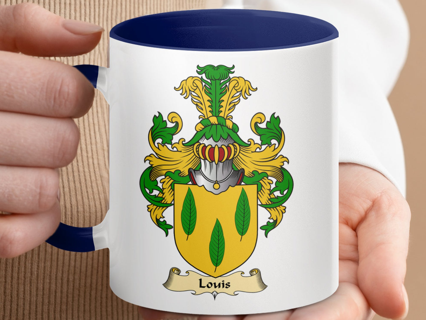 Clan Louis Scottish Coat of Arms Accent Mug - Living Stone Gifts