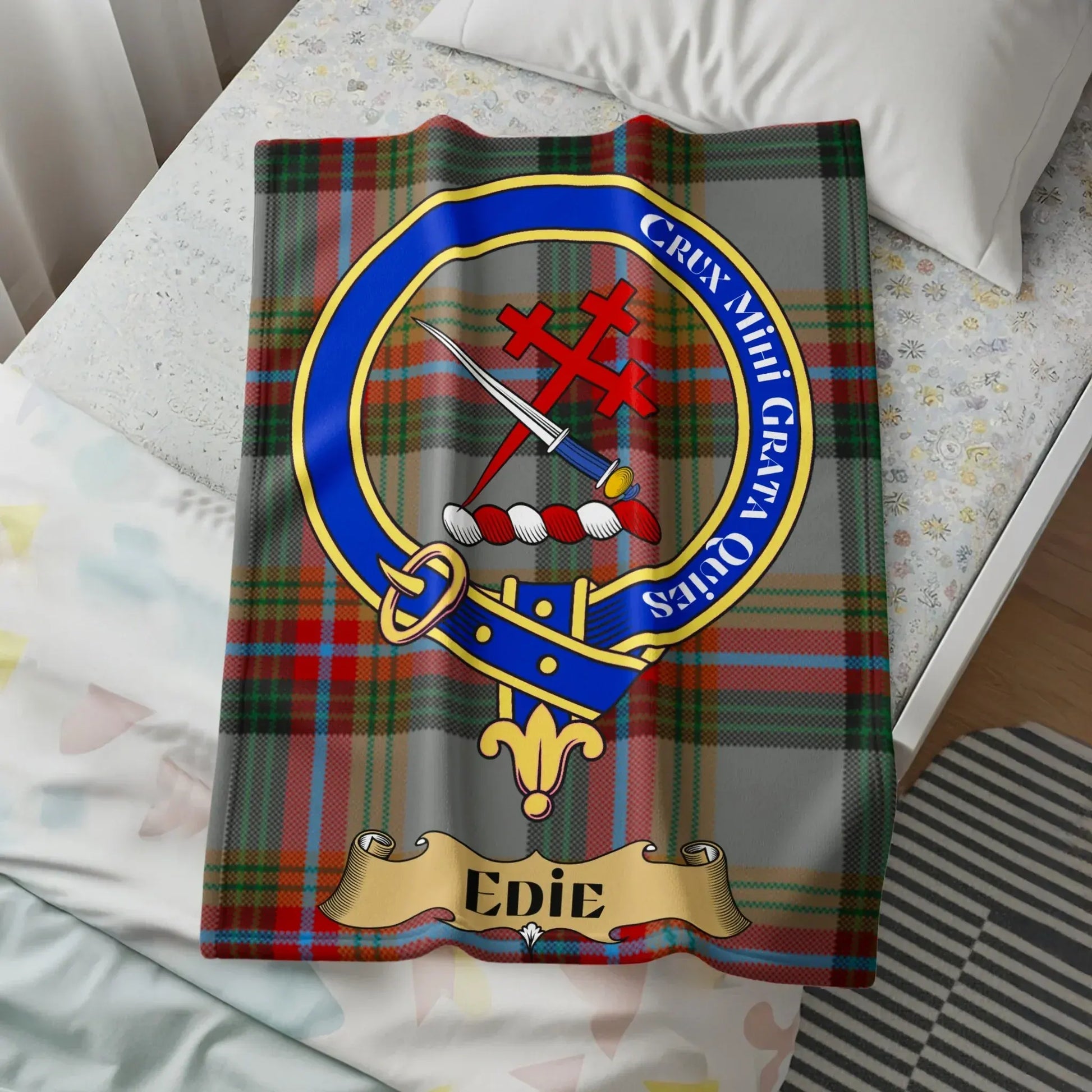 Clan Crest Motto Tartan Plaid Blanket Product