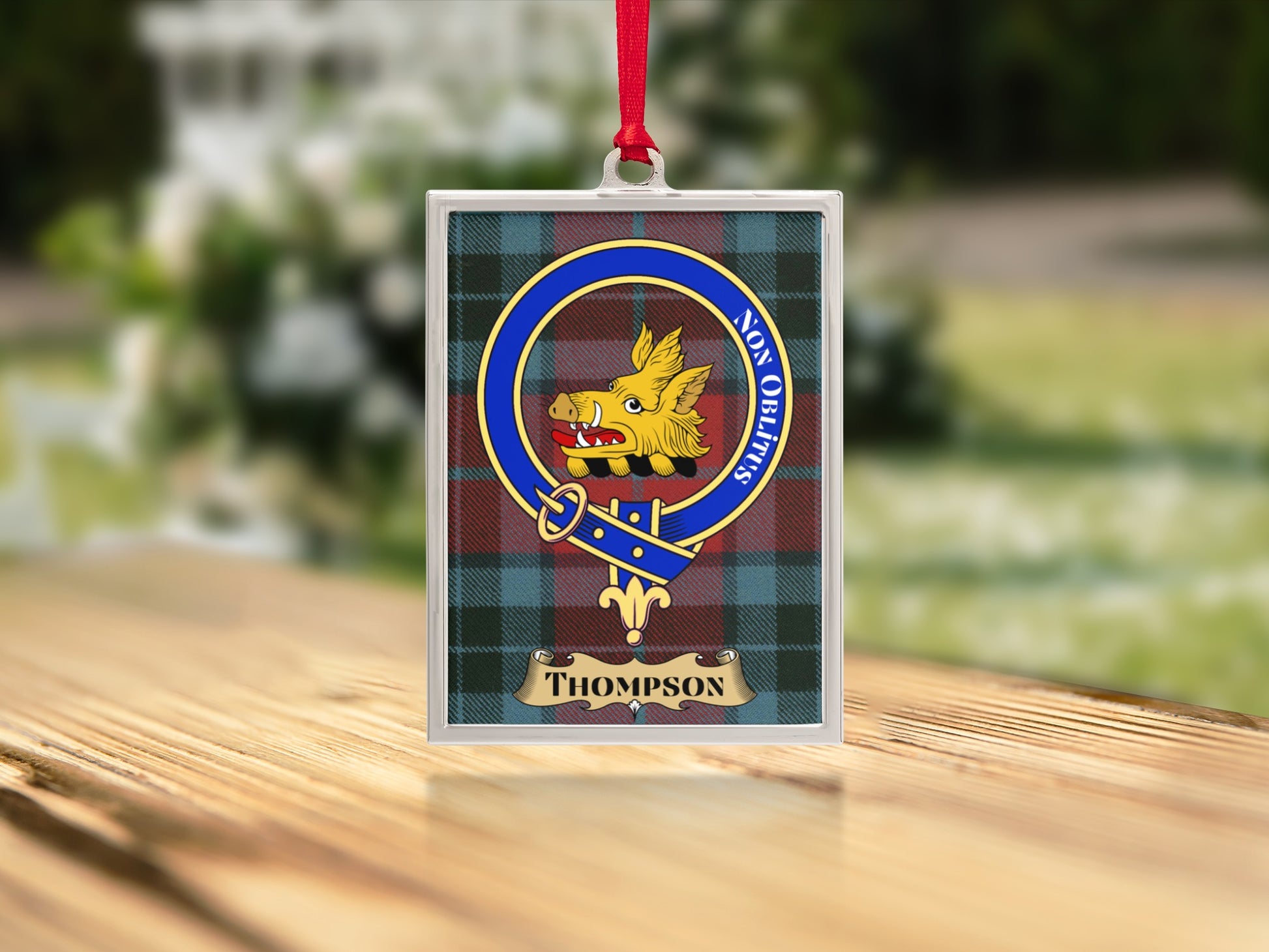 Thompson Clan Crest Tartan Plaid Decor Product