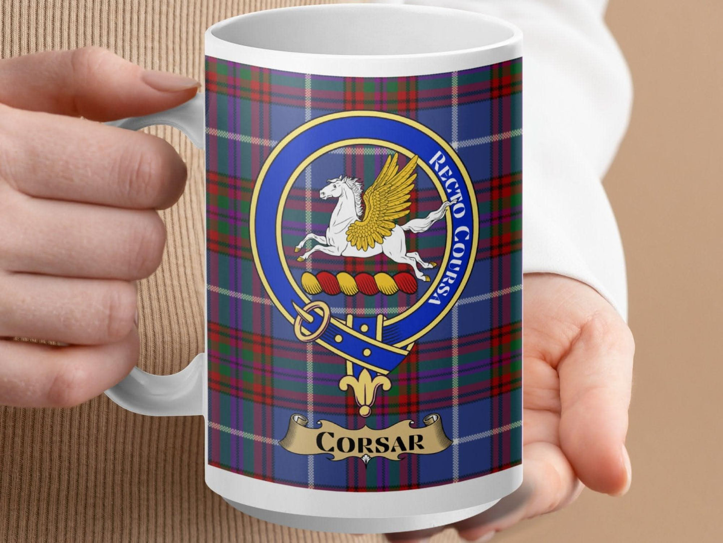 Retro Corsar Plaid Design Coffee Mug Stylish Product