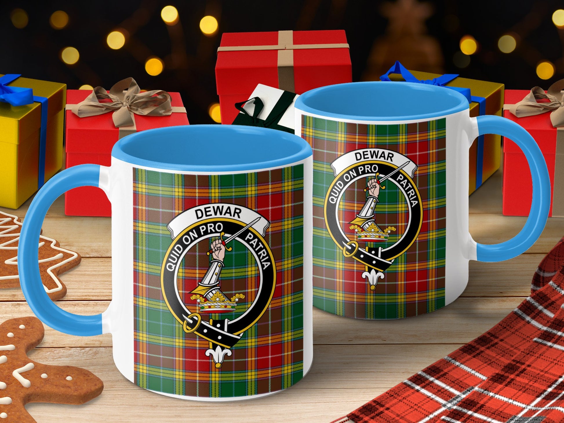 Clan Dewar Scottish Tartan Family Crest Mug - Living Stone Gifts