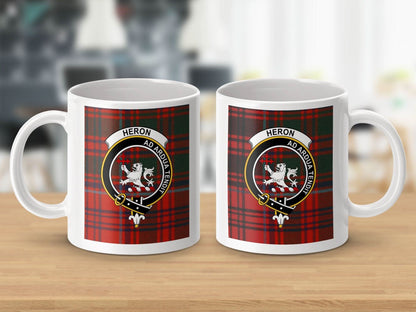 Heron Scottish Clan Tartan White Ceramic Mug product