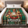 Burroughs Family Crest Plaid Pattern Throw product type