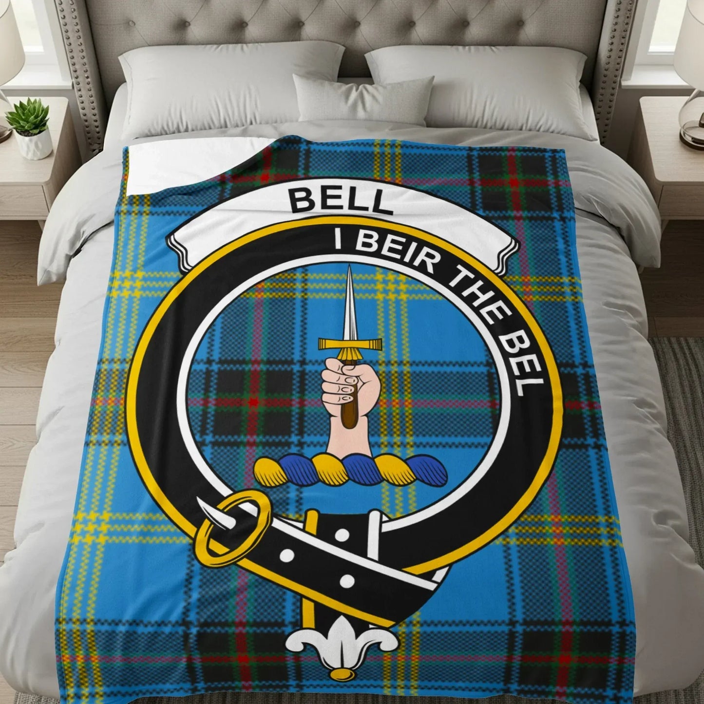 Bell I Beir The Bel Tartan Throw Blanket product type