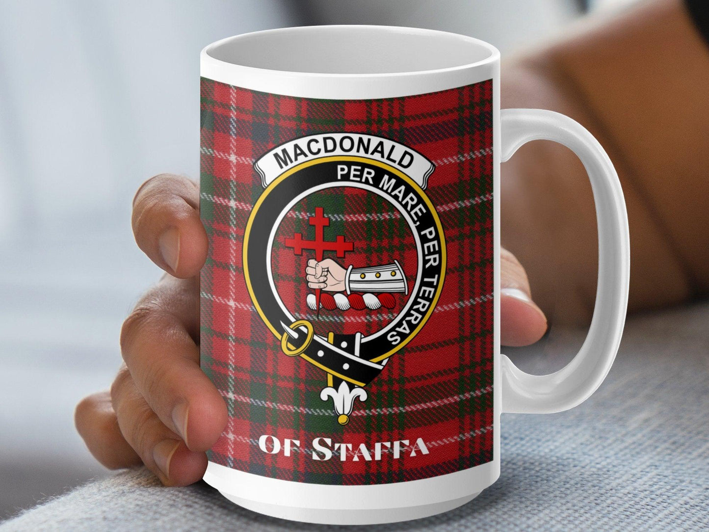 MacDonald Crest Tartan Plaid Clan Heritage Mug - Living Stone Gifts