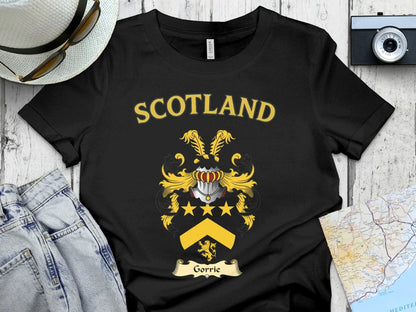 Scotland Gorrie Family Crest Black T-Shirt product