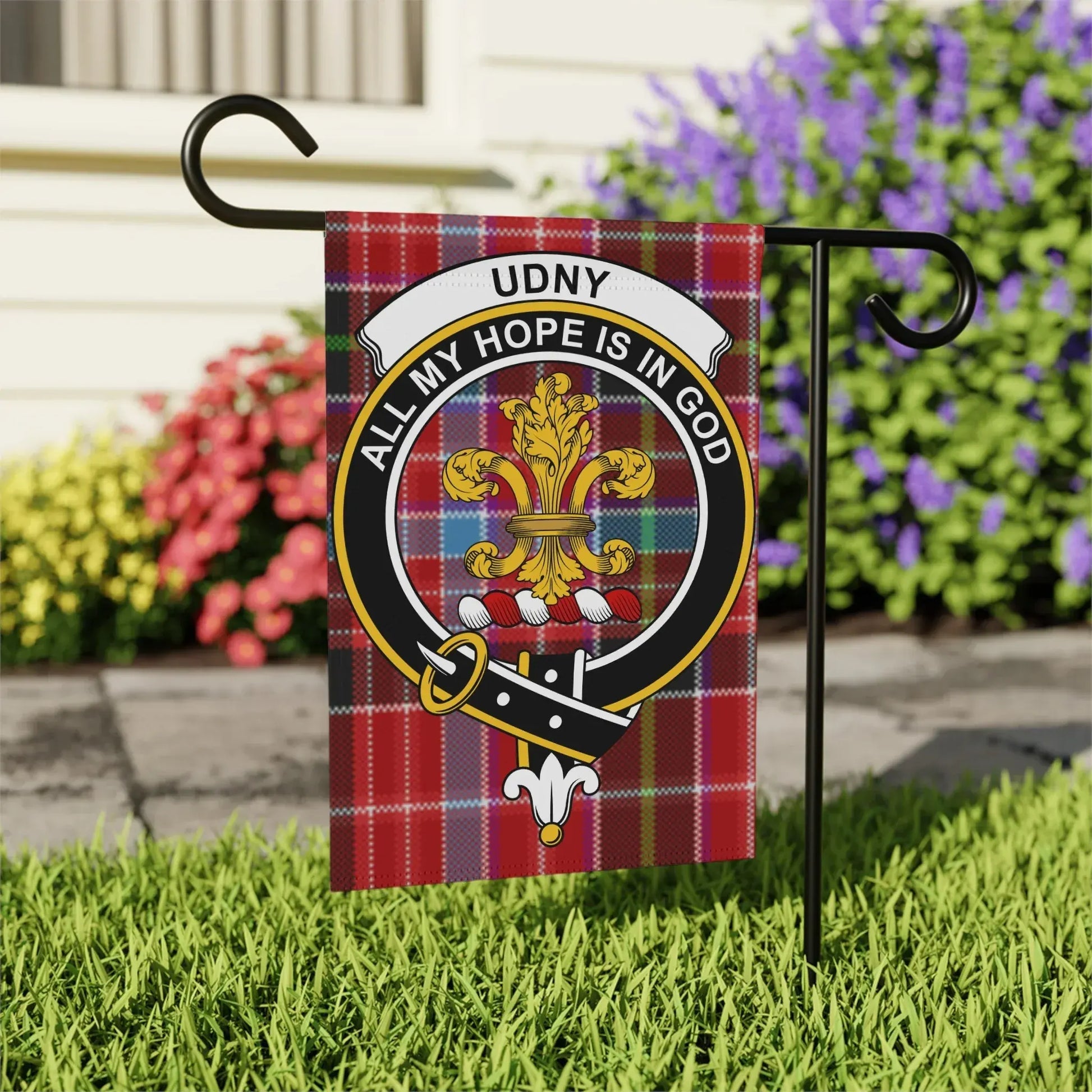 Scottish Clan Udny Crest Garden Flag product