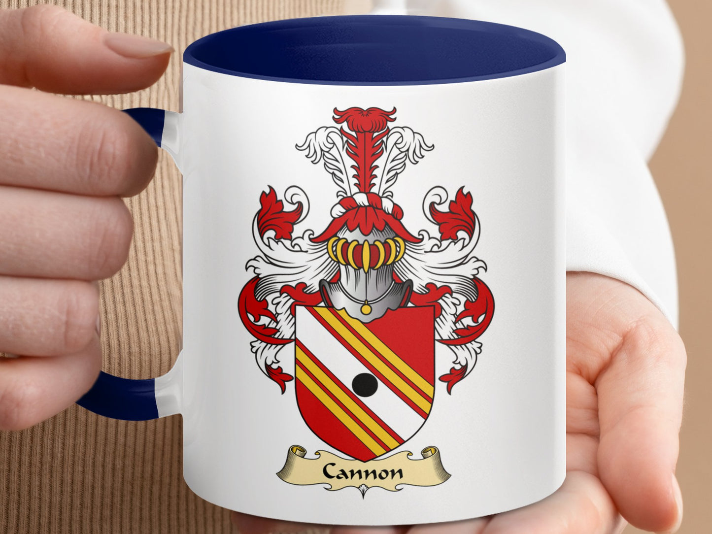 Clan Cannon Scottish Clan Coat of Arms Accent Mug - Living Stone Gifts