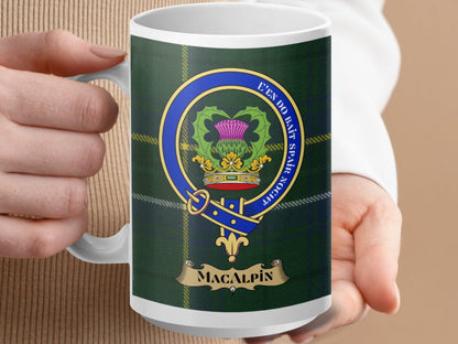 MacAlpin Clan Crest Mug Authentic Scottish Product