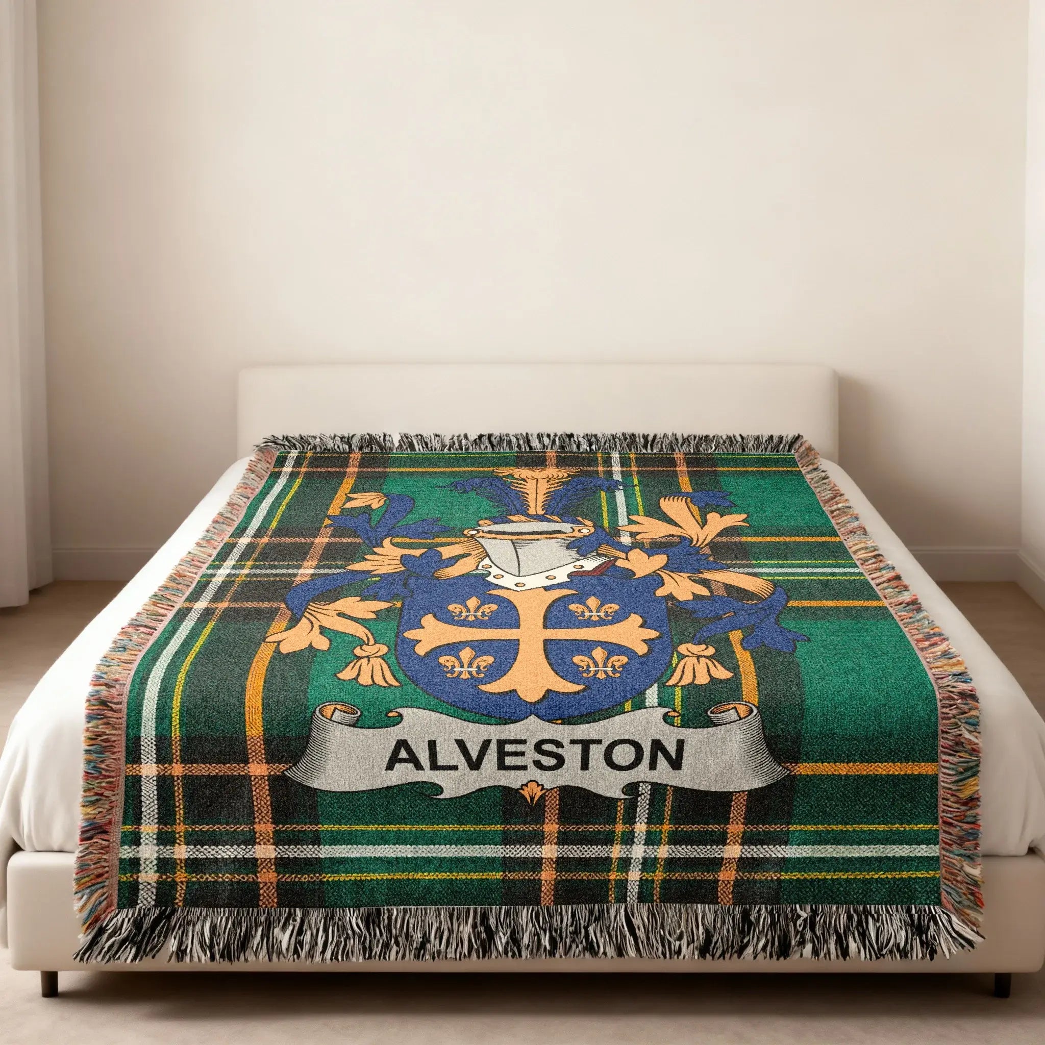 ALVESTON Family Crest Plaid Tartan Throw Blanket product type