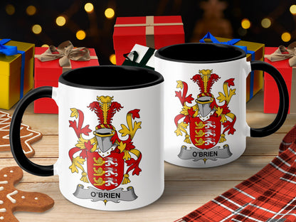 O'Brien Family Coat of Arms Crest Surname Mug - Living Stone Gifts