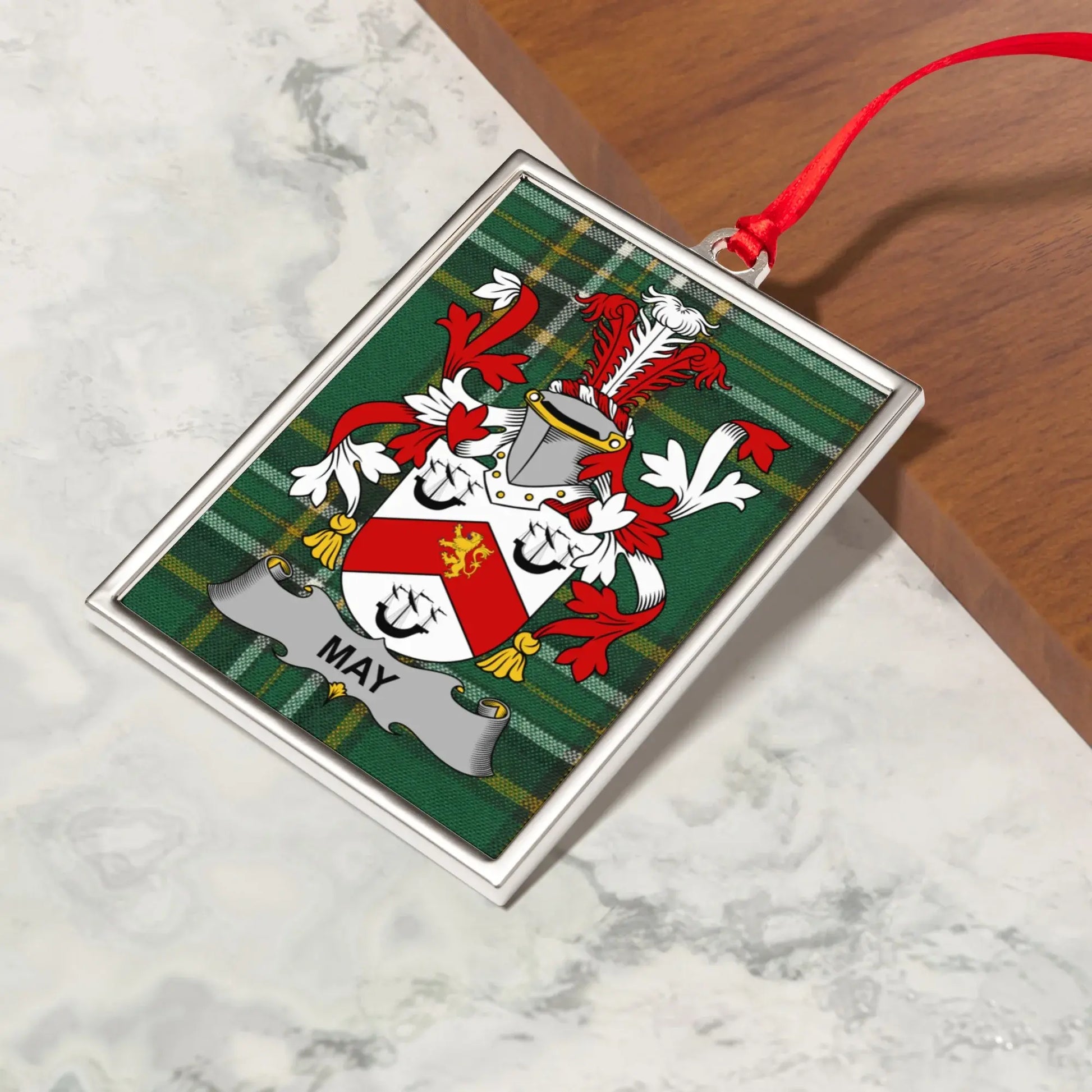 Personalized May Family Coat of Arms Ornament product