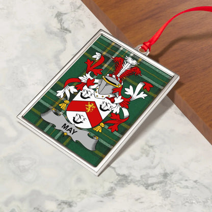 Personalized May Family Coat of Arms Ornament product