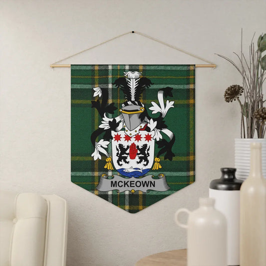 McKeown Family Crest Tartan Wall Hanging Banner product type
