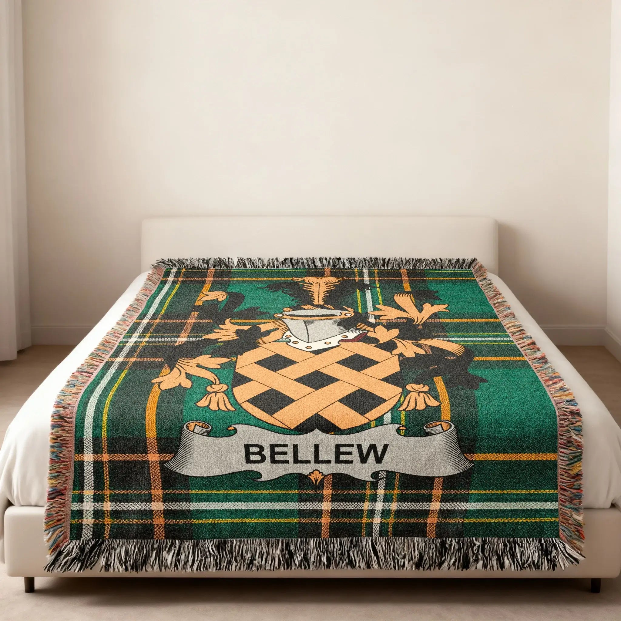 Bellew Family Crest Plaid Design Woven Throw product type