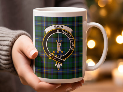 Scottish Clan Bain Et Marte Et Arte Crest Mug - Living Stone Gifts