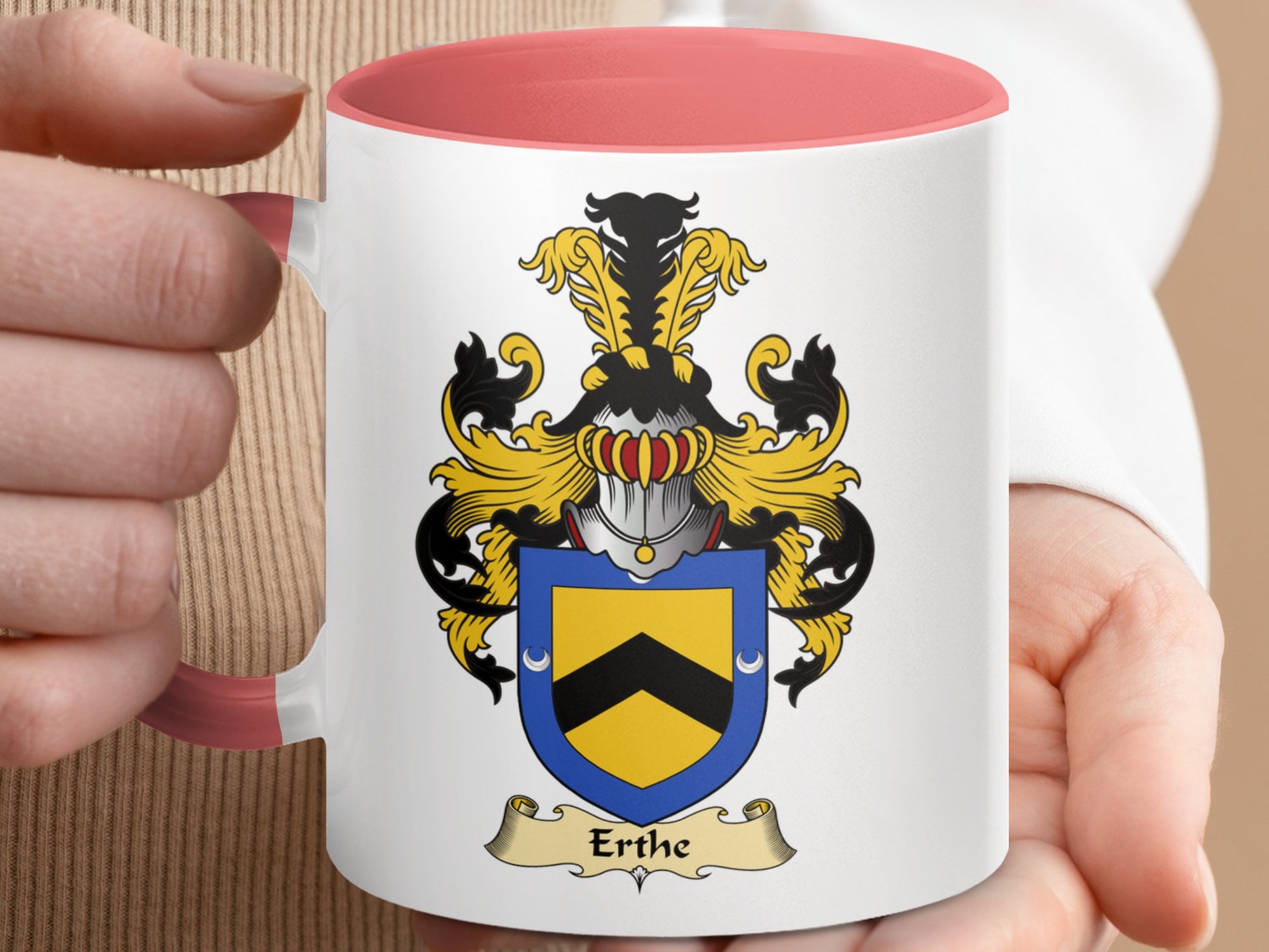 Erthe Scottish Clan Coat of Arms Accent Mug - Living Stone Gifts