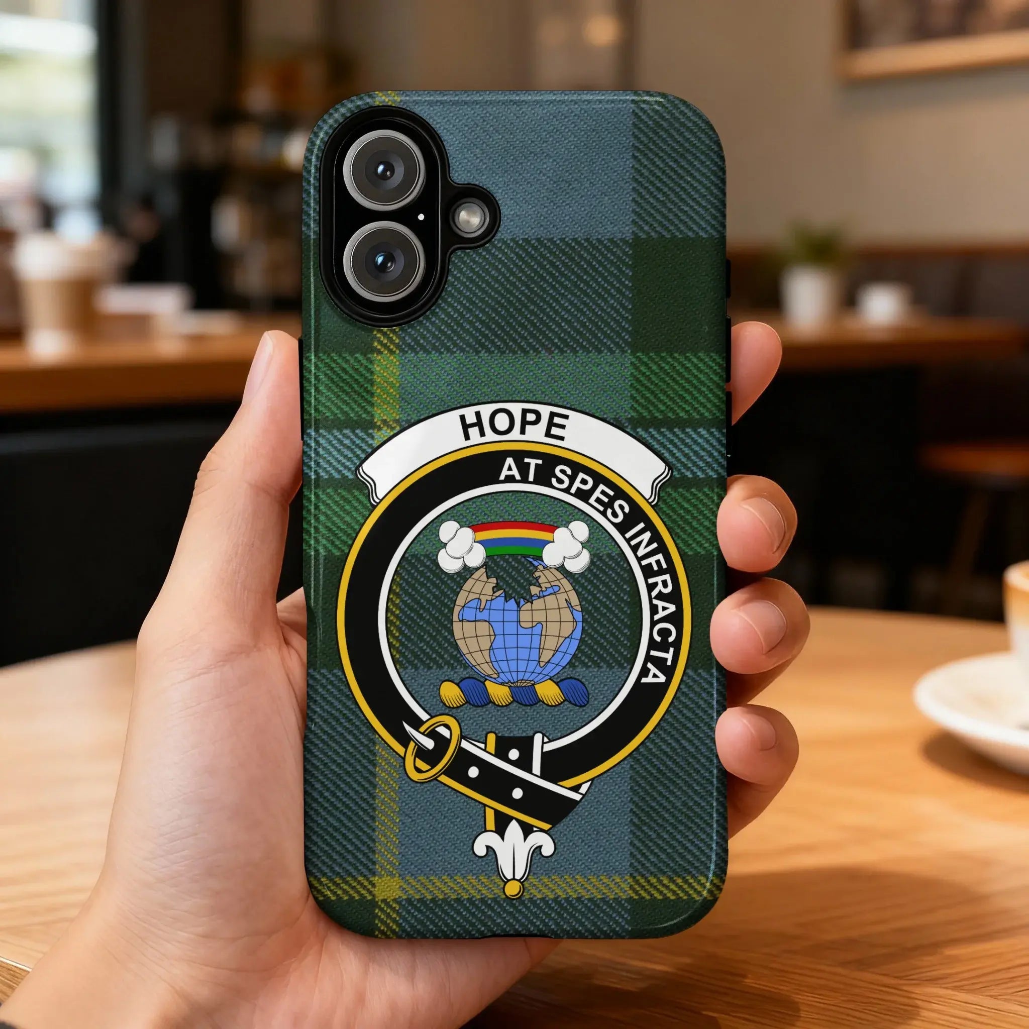 Hope At Spes Infracta Green Tartan Phone Case