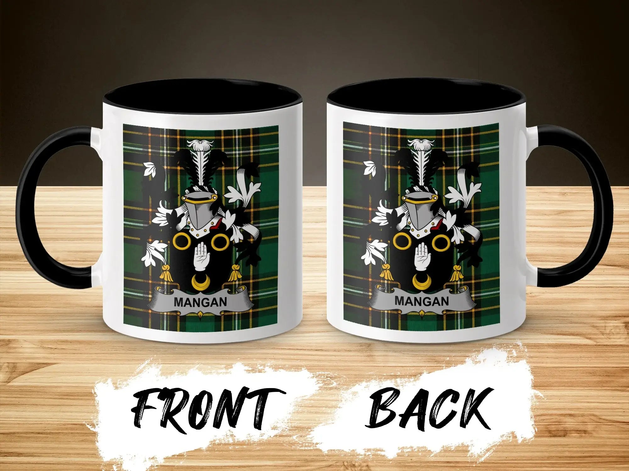 Mangan Irish National Tartan ceramic accent mug