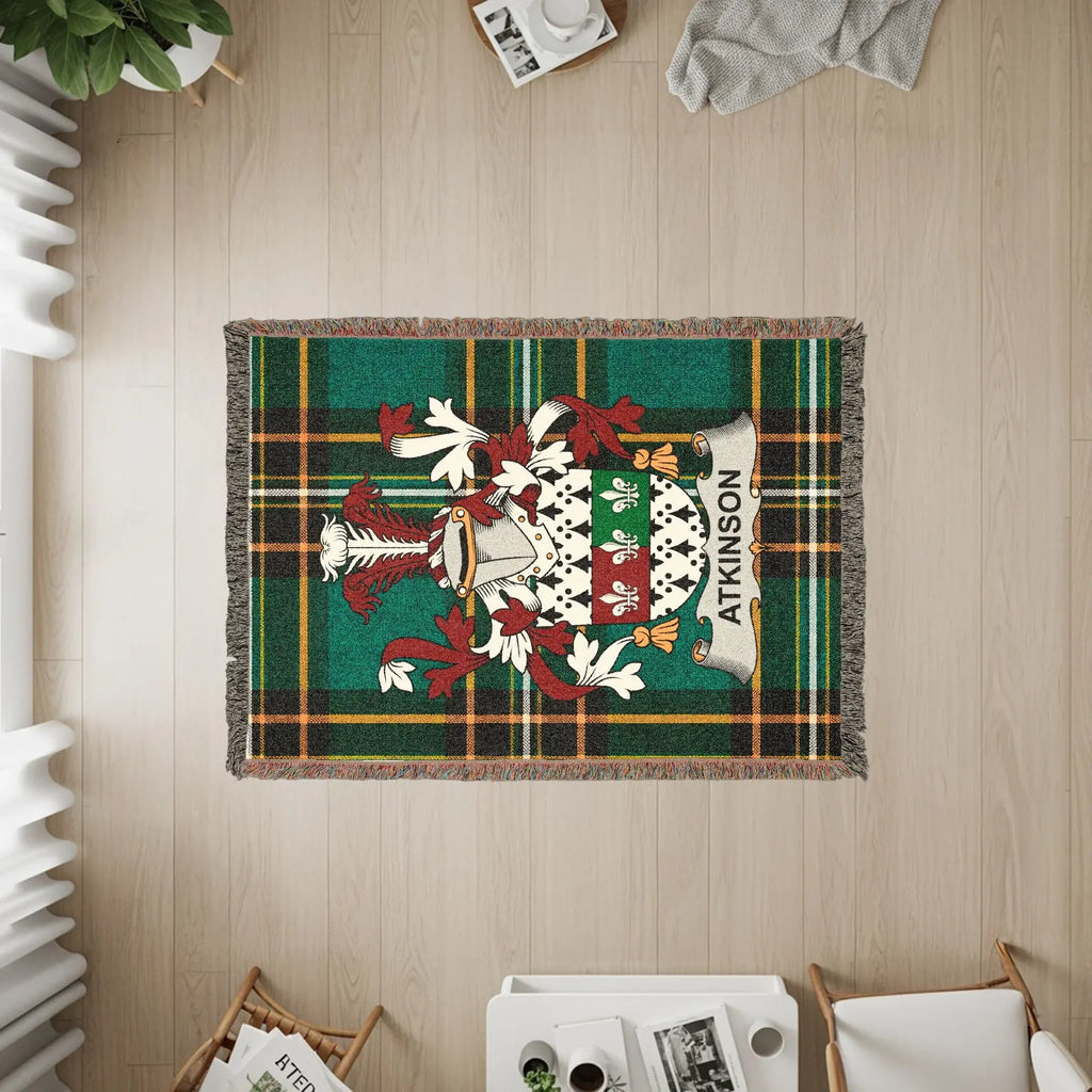 Atkinson Family Coat Arms Green Plaid Tartan product type