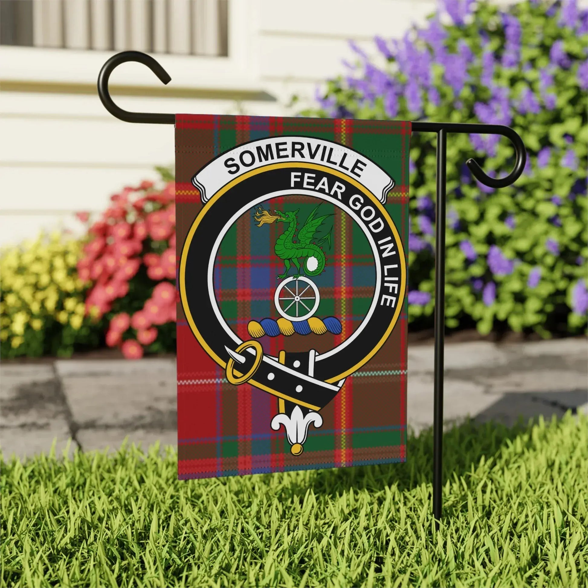 Somerville Fear God In Life Garden Flag product type
