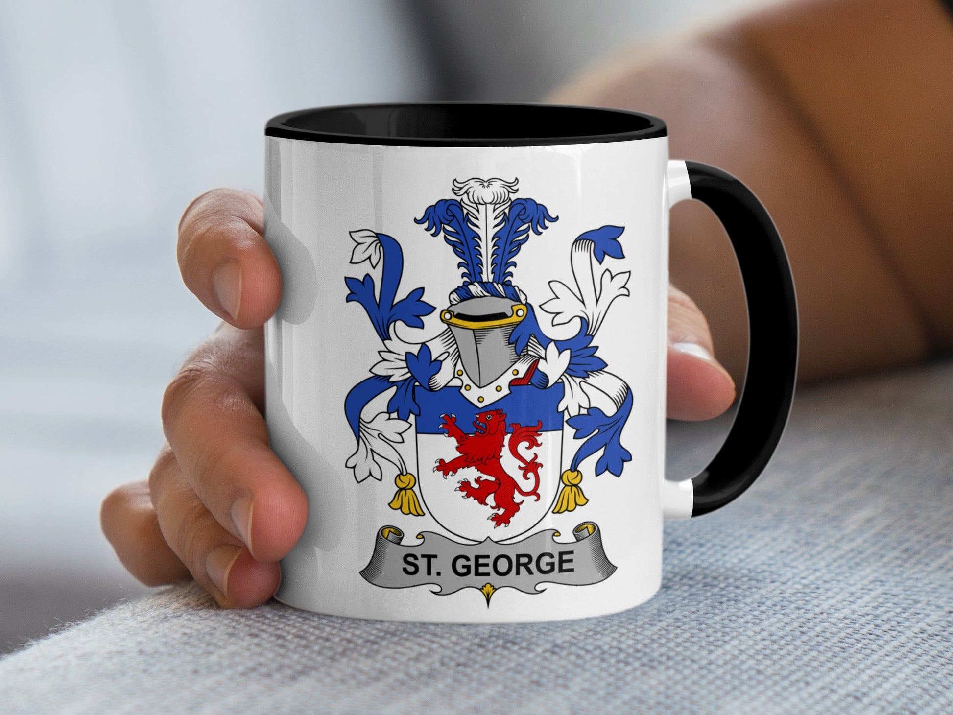 St. George Family Crest Irish Surname Mug - Living Stone Gifts