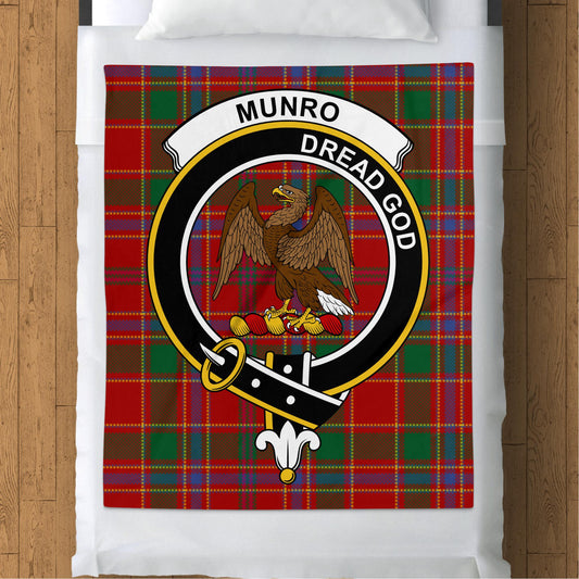 Scottish Clan Munro Tartan Throw Blanket - Living Stone Gifts