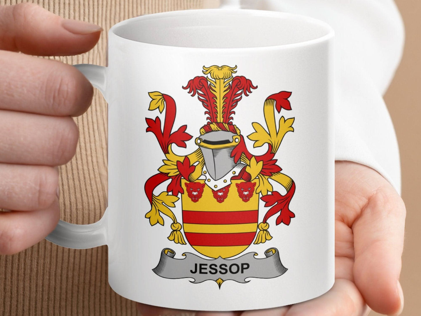 Jessop Family Irish Coat Arms Design Unique Gift mug - Celtic Ancestry Gifts