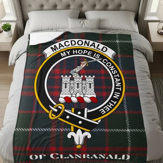 Macdonald Clan Tartan Blanket with Clan Crest product