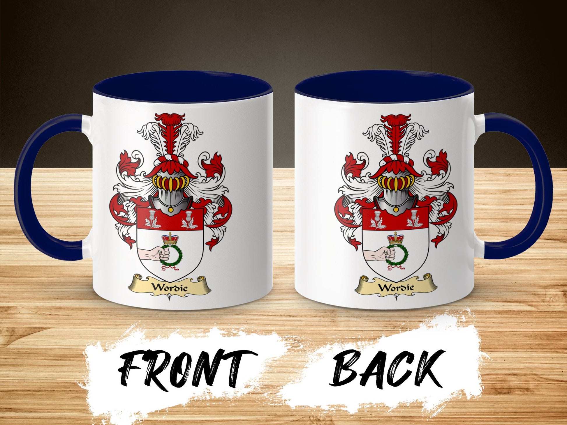 Wordie Scottish Clan Family Crest Coat of Arms Mug - Living Stone Gifts