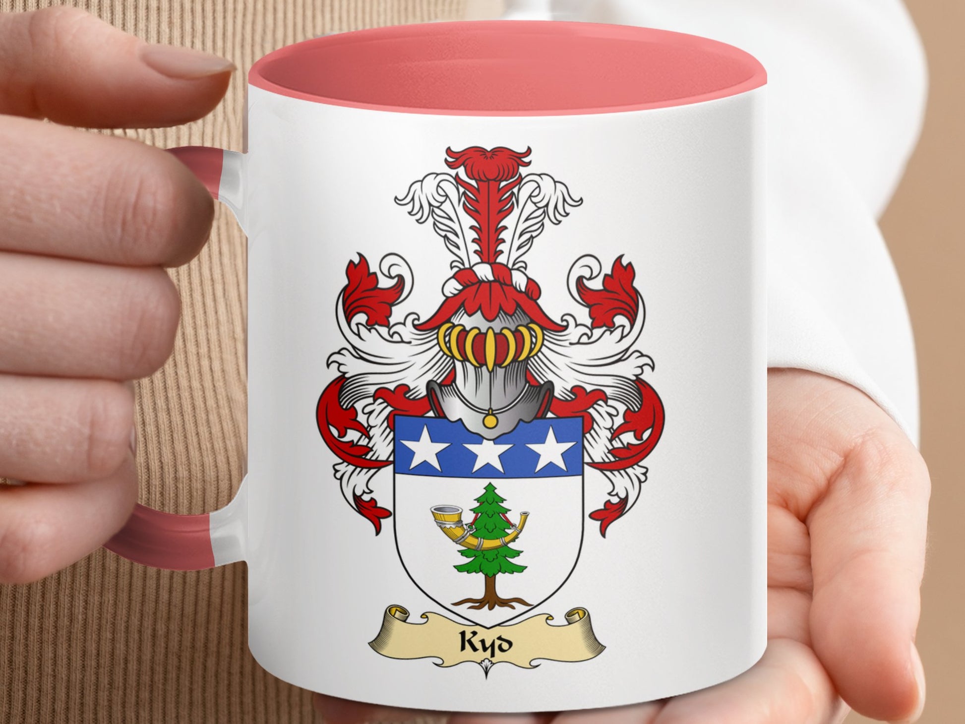 Clan Kidd Scottish Coat of Arms Accent Mug - Living Stone Gifts