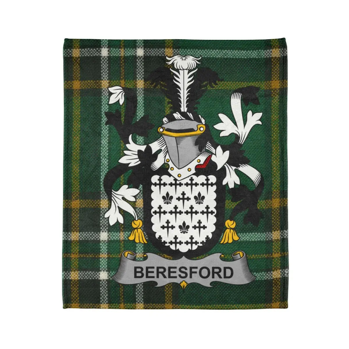 Beresford Clan Crest Tartan Blanket unique product type