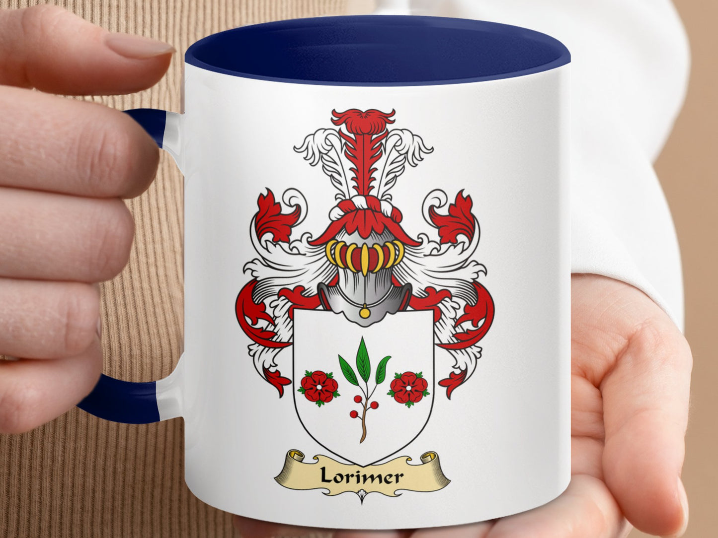 Clan Lorimer Scottish Coat of Arms Accent Mug - Living Stone Gifts