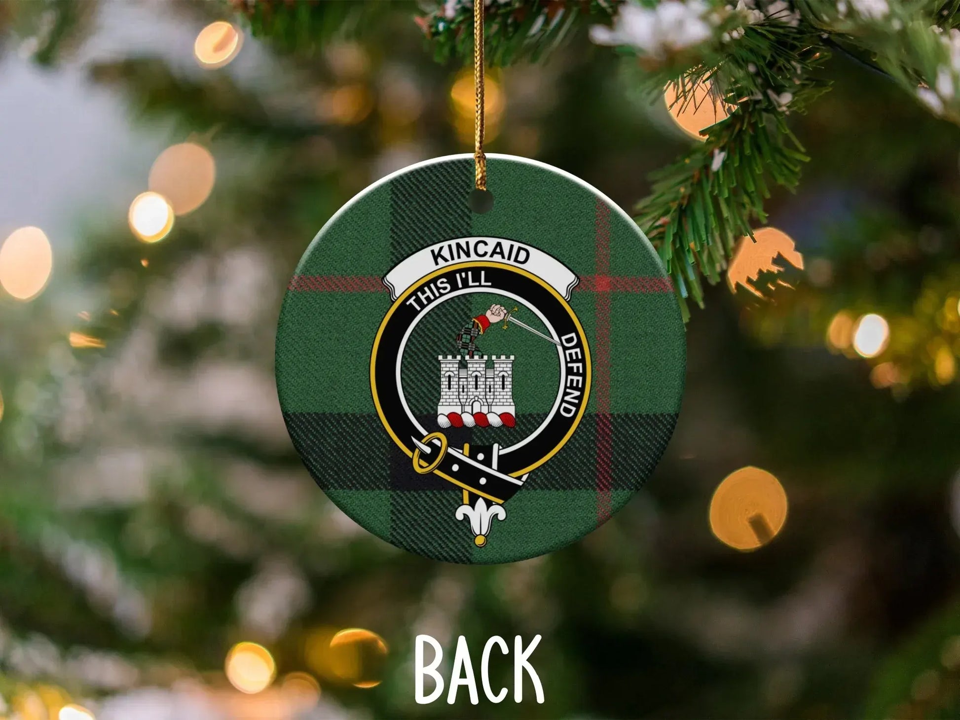 Kincaid Family Crest Christmas Tree Ornament product