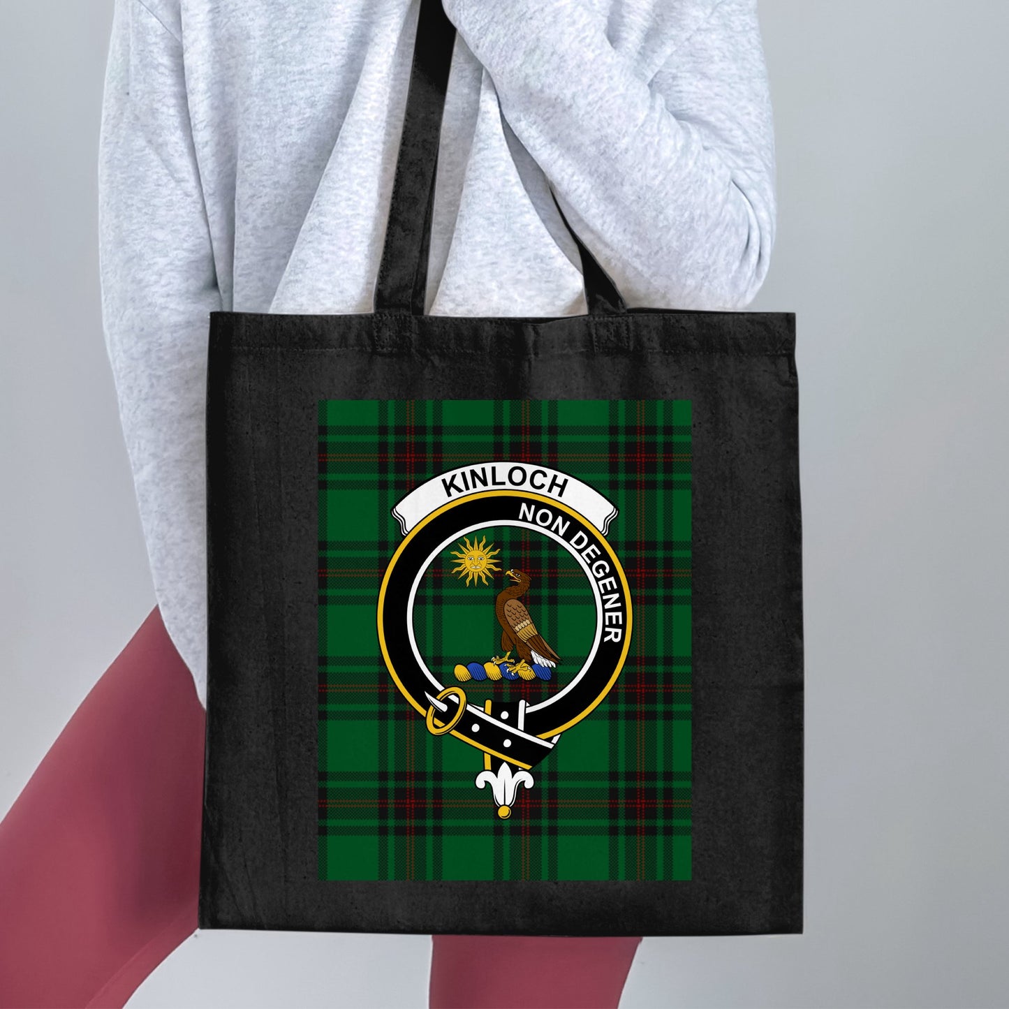 Clan Kinloch Scottish Crest Tartan Tote Bag - Living Stone Gifts