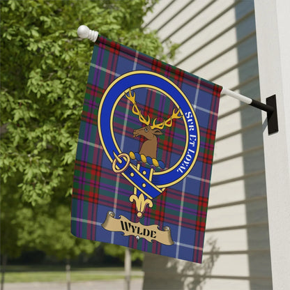 Scottish Wylde Clan Crest Plaid Outdoor Decor Flag product