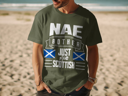 NAE BOTHER JUST PURE SCOTTISH Graphic T-Shirt - Living Stone Gifts