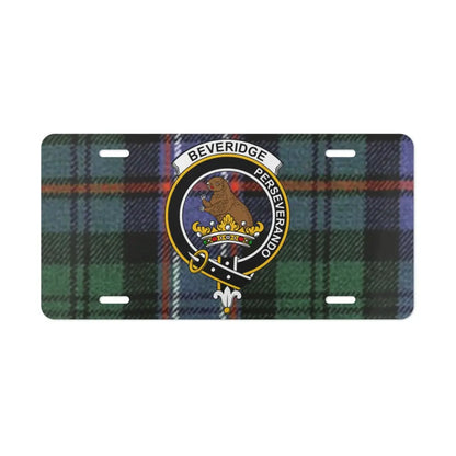 Beveridge Perseverando Tartan License Plate product