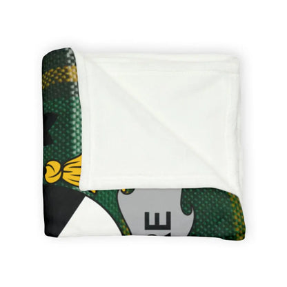 Cozy Hogwarts Crest Green and White Blanket product