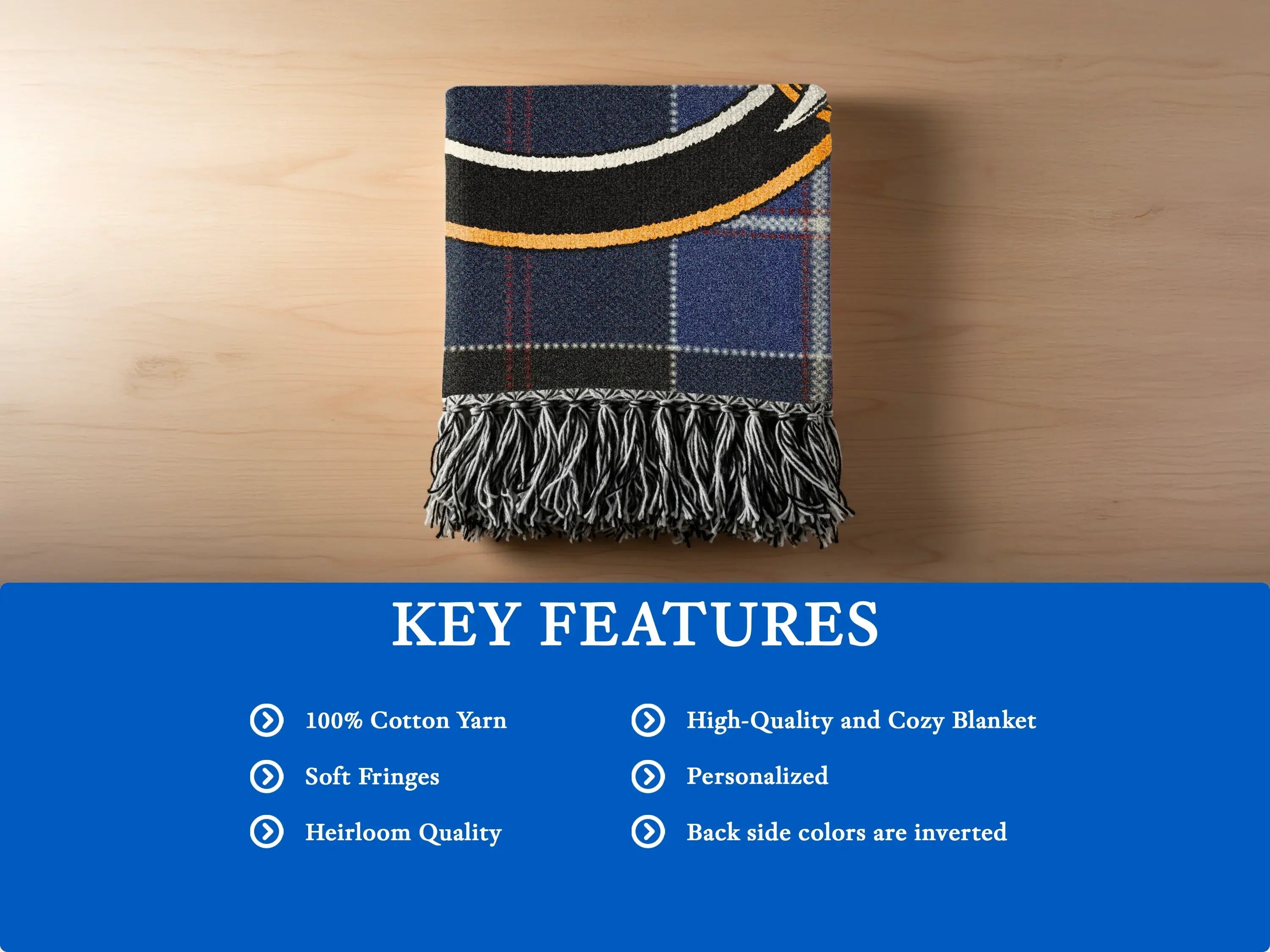 High-Quality Cozy Blanket with Soft Fringes Blanket