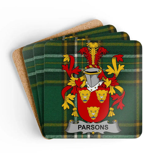 Custom Family Crest Coasters Set of Four Parsons product type