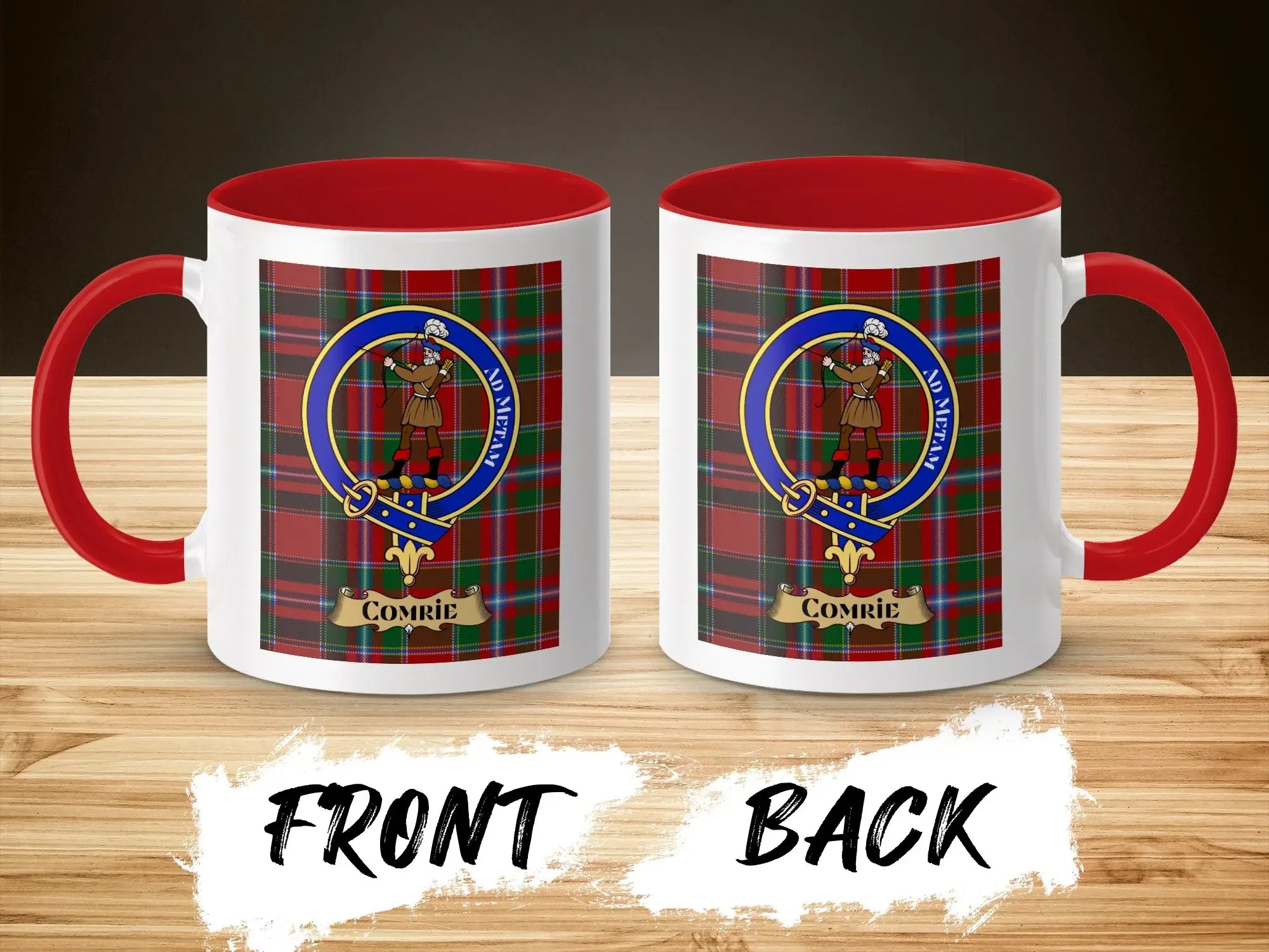 Comrie Tartan Clan Crest Ceramic Coffee Mug