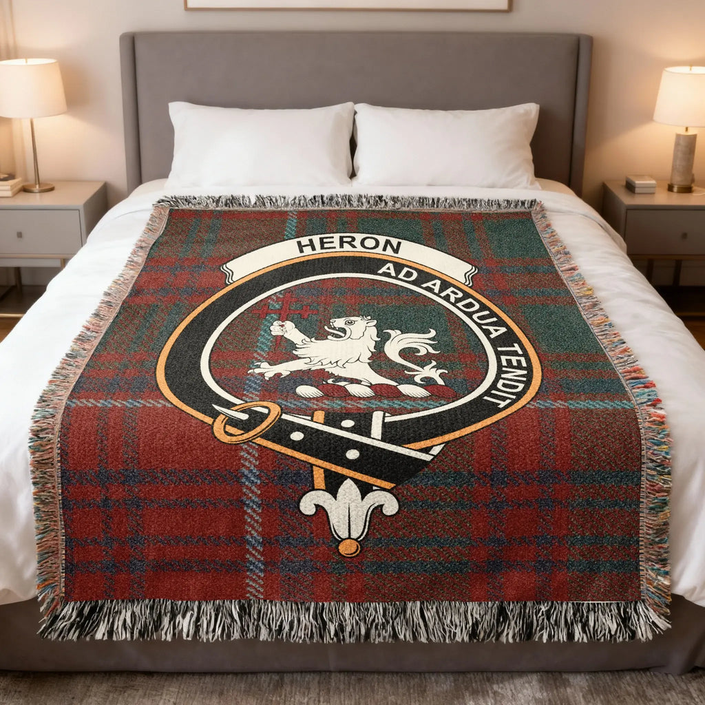 Heron Ad Ardua Tendit Plaid Blanket with Lion Crest