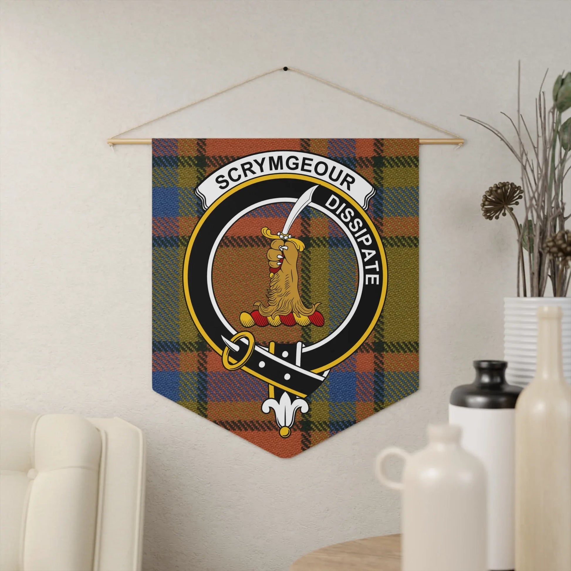 SCRYMGEOUR DISSIPATE Plaid Banner Wall Decor product type