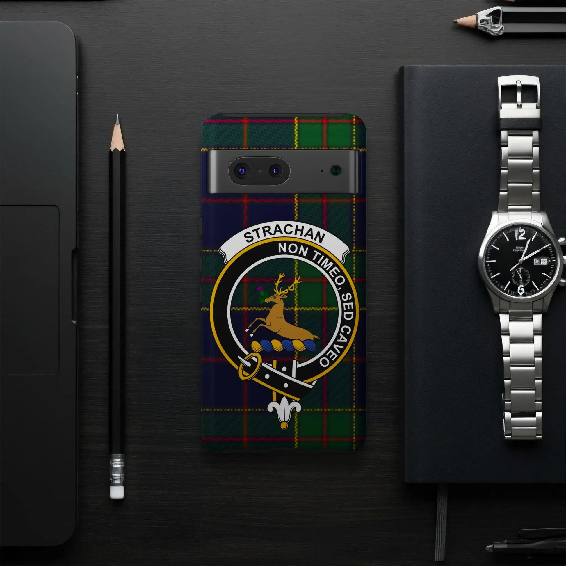 Strachan Non Timeo Sed Caveo Tartan Phone Case