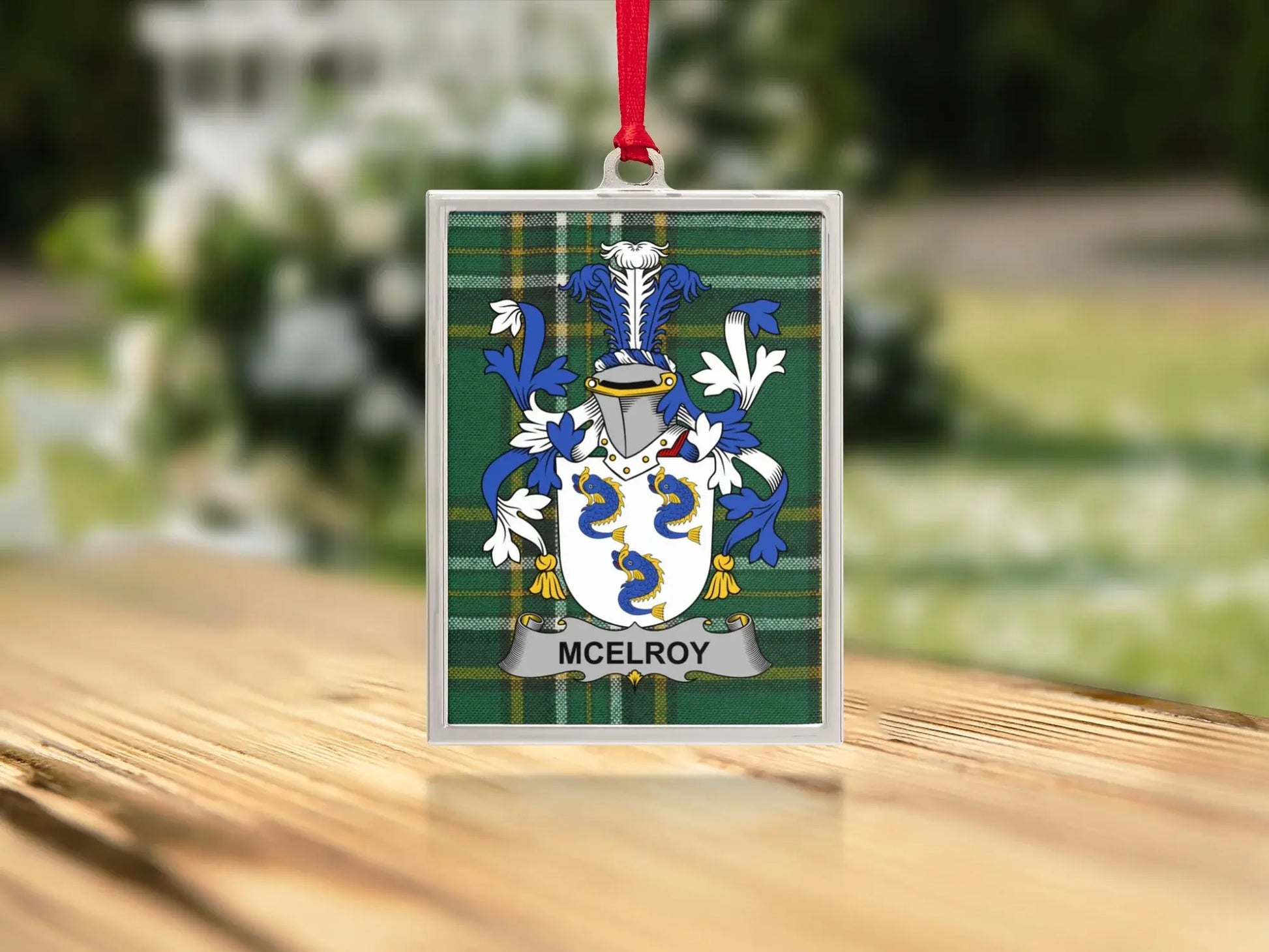McElroy Family Crest Personalized Ornament product