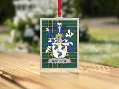 McElroy Family Crest Personalized Ornament product