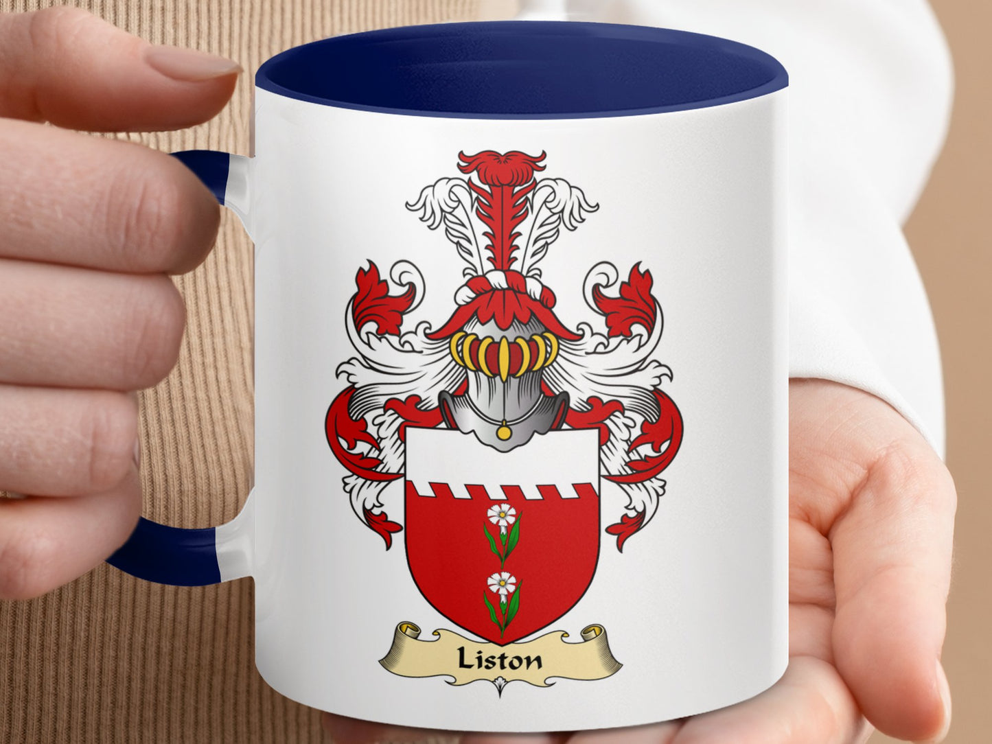 Clan Liston Scottish Coat of Arms Accent Mug - Living Stone Gifts