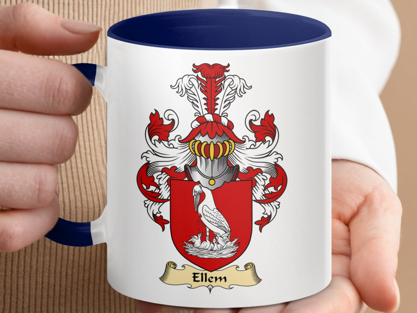 Clan Ellen Scottish Coat of Arms Accent Mug - Living Stone Gifts