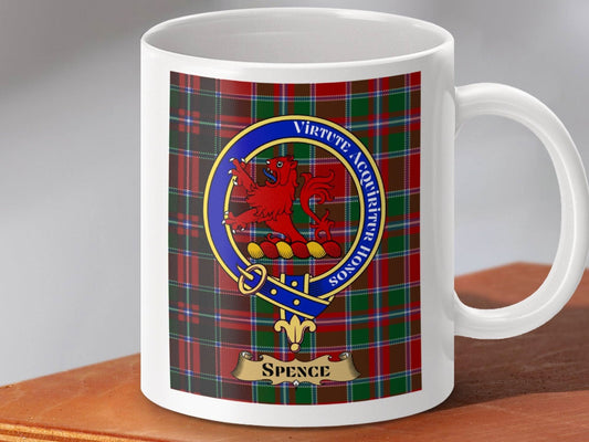 Virtute Acquiritur Honos Spence Clan Badge Mug product